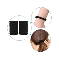 Daily use Ponytailers Hair Ties Elastic Rubberband Thick Black for Women/Girls (Pack of 30)-thumb1