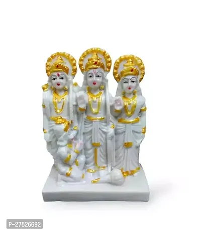 White Marble DUST Ram Darbar Idol Ram Parivaar Murti Religious Gift-thumb0