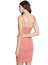 Nippun Western Trendy Sleeveless V-Neck Bodycon Dress (X-Large, Peach)-thumb2