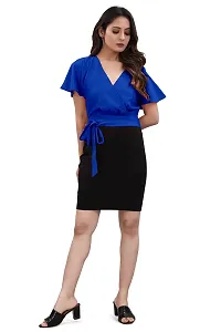 Nippun Skirt  Half Sleeve Top Set for Womens (Large, Royal Blue)-thumb1