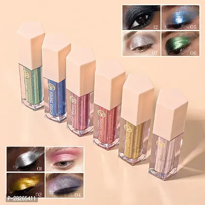 Intense Waterproof and Long Lasting Eye Shadow with 6 Shades-thumb0