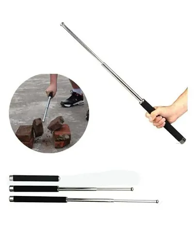 Multifunction Portable Heavy Metal Collapsible Stainless Steel Safety Stick