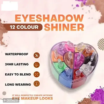 Heart Shape Shimmer Eye shadow Kit 12 Color-thumb3