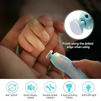 Safe Electric Nail Clipper Cutter Baby Manicure Pedicure Clipper (Multicolor)-thumb1