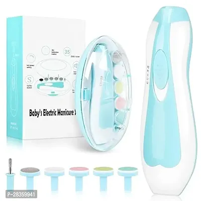 Safe Electric Nail Clipper Cutter Baby Manicure Pedicure Clipper (Multicolor)-thumb3