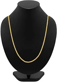 Rope Chain for Men and Women Rassa Chain Very Heavy Broad Gold Plated Chain for Boys and Girls-thumb1