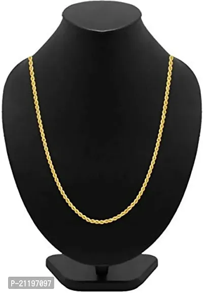 Rope Chain for Men and Women Rassa Chain Very Heavy Broad Gold Plated Chain for Boys and Girls-thumb2