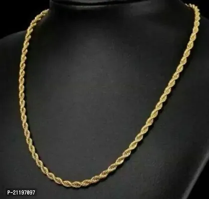Rope Chain for Men and Women Rassa Chain Very Heavy Broad Gold Plated Chain for Boys and Girls-thumb3