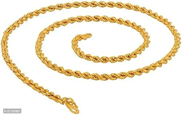 Rope Chain for Men and Women Rassa Chain Very Heavy Broad Gold Plated Chain for Boys and Girls-thumb4
