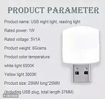 Mini USB Bulb Plug in LED Night Light Flexible Portable car Bulb, Indoor, Outdoor, Reading, Sleep (Pack of 8 Pcs)-thumb1