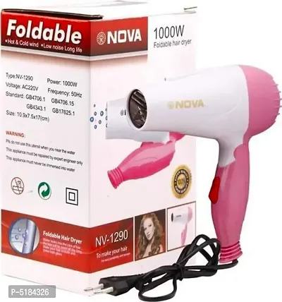 Nova Professional Hair Dryer Foldable, 1000W Hair Dryer-thumb0