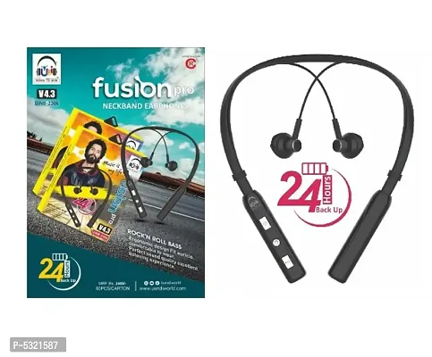 Ui Fusion Series Massive 24 Hour Battery Back Up Bluetooth Headset Sport Earphone-thumb0