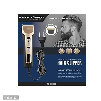 Rock light 8013 Professional hair clipper beard electric razor electric hair trimmer powerful hair shaving corded machine hair cutting Trimmer Corded Trimmer for Men  Women (Black)