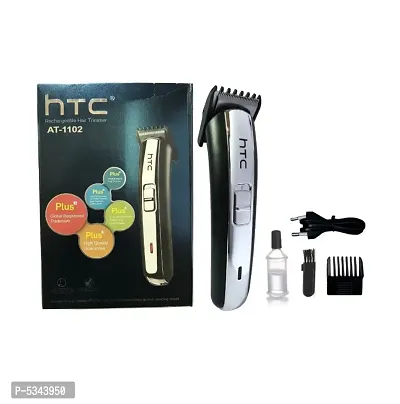 HTC AT-1102 Runtime: 45 min Rechargeable Trimmer for Men  (Black, Silver)