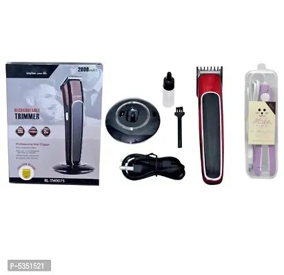 Rocklight RL TM-9075 Powerful Runtime: 120 min Trimmer for Men and Mini MakeTime Ceramic Portable Hair Straightener Pack of 2 Combo