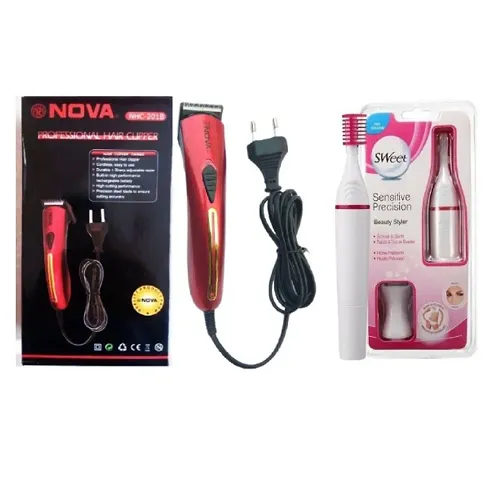 Rechargeable Trimmer for Men With Bikini & Facial Hair Remover For Women Combo