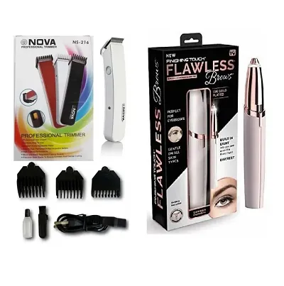 Rechargeable Trimmer for Men With  Facial Hair Remover For Women Combo