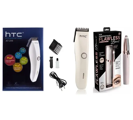 Rechargeable Trimmer and Flowless Eyebrow Hair Remover Combo