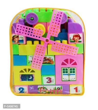 Kid's Assembling Blocks Puzzle Educational Toy, Set for Kids Play Toy (Multicolour)-thumb0