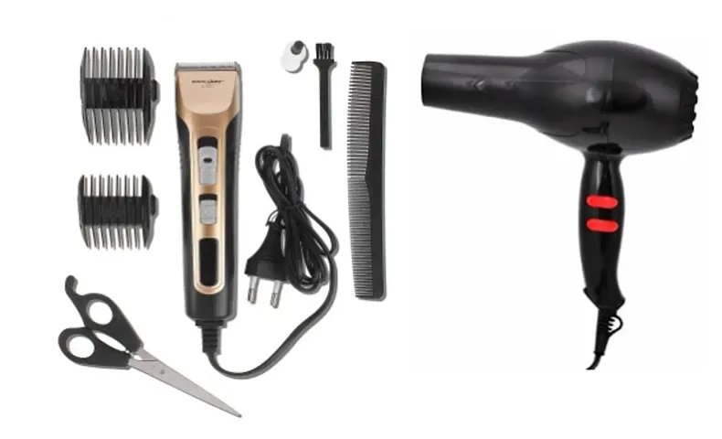 Trendy Trimmer For Men & Hair Drier Combo