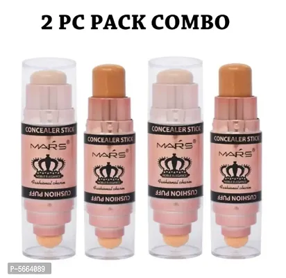 Creamy Concealer Stick Cushion Puff Pack of 2 Combo