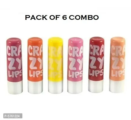 Crazy Lips Lip Balm (Multicolour) - Pack of 8