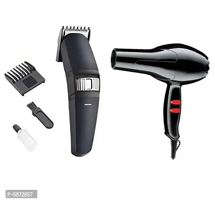 HTC-AT-516 Runtime: 45 min Trimmer and 1800W  Professional Hair Dryer Pack of 2 Combo-thumb0