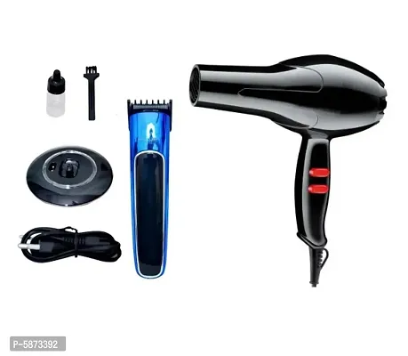 Rocklight RL-TM 9075 Cordless Rechargeable Trimmer and 1800W Professional Hair Dryer Pack of 2 Combo