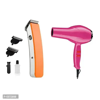 NS-216 Professional Rechargeable Cordless Trimmer and  NV-6130 1800w Hair Dryer Pack of 2