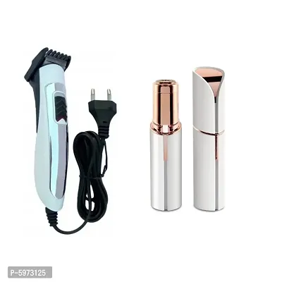 NHC-3662 Electric Wired Corded Beard Trimmer and Flawless Facial Hair Trimmer Pack of 2