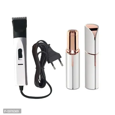 NHC-580 Corded Electric Professional Beard Trimmer and Flawless Facial Hair Trimmer Pack of 2