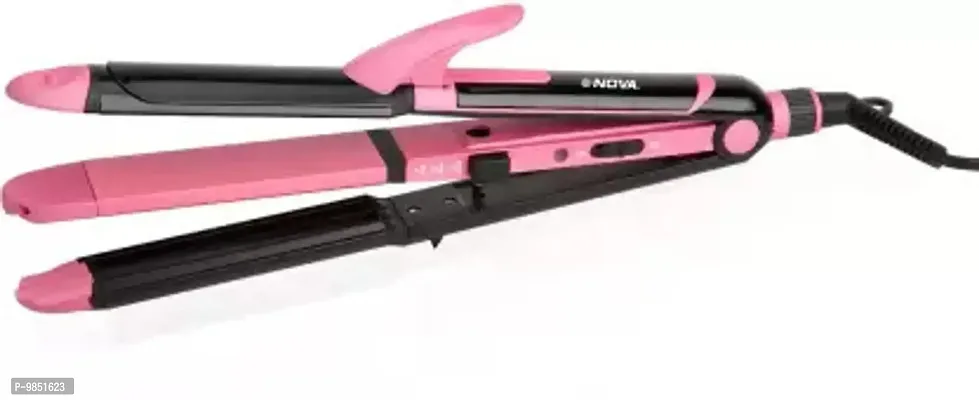 NOVA 3 in 1 Hair Straightener  (Black, Pink)-thumb0