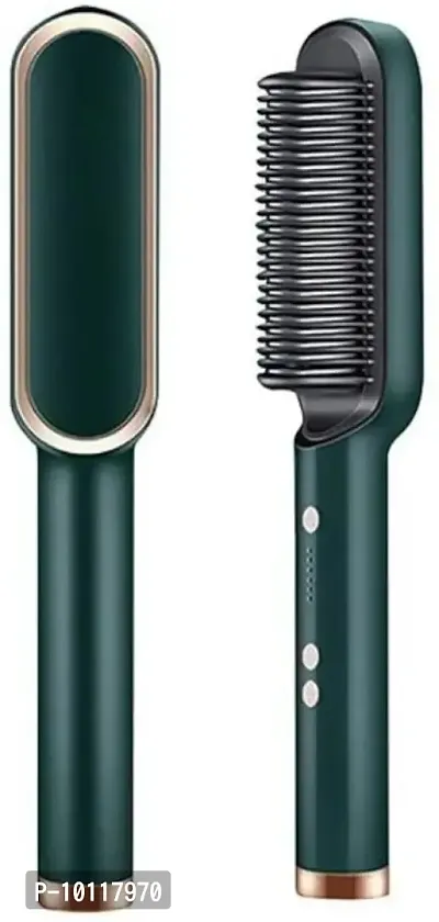 Professional Hair Straightener Tourmaline Ceramic Hair Curler Comb PTC Heating Electric-thumb0