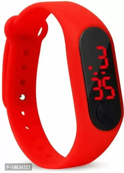 red LED Band Unisex Watch For Kids-thumb0