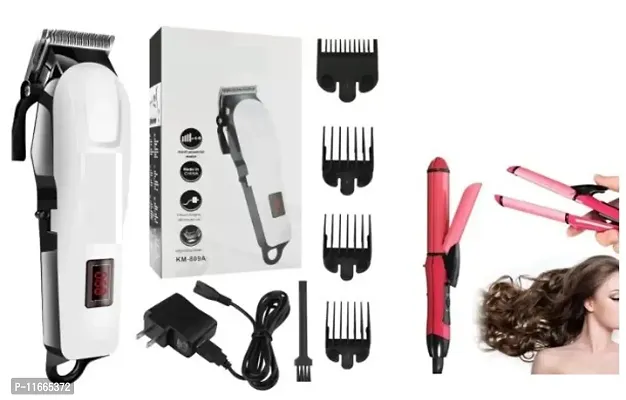 THE PROFESSIONAL 809 TRIMMER WITH 2 IN 1 HAIR STRAIGHTENER IN MULTI COLOR COMBO PACK
