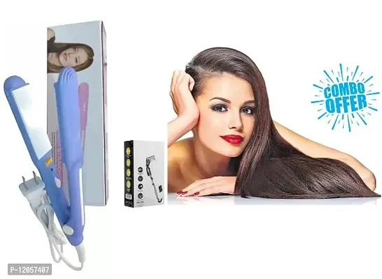 THE AMAZING  STYLISH MULTI COLOR COMBO PACK OF 809 TRIMMER (1 PIECE)   8006 HAIR STRAIGHTENER (1 PIECE)-thumb0