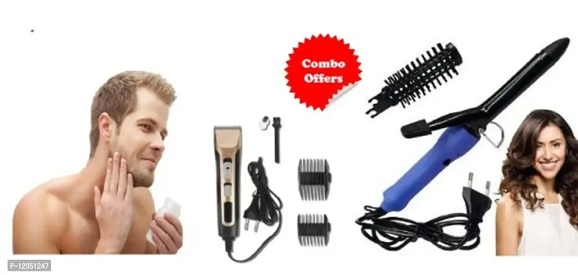 PROFESSIONAL 8013 TRIMMER WITH HAIR ROLLER IN MULTI COLOR COMBO PACK-thumb0