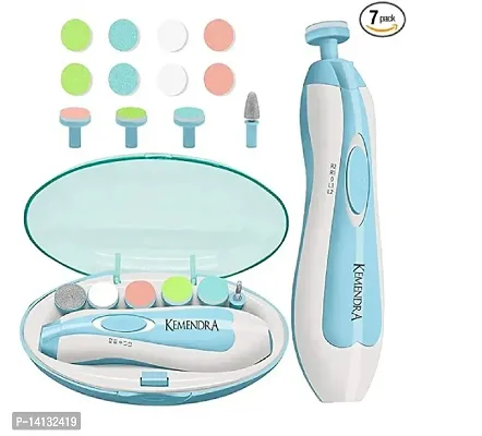 New Baby Nail File Electric,Baby Nail Trimmer with 6 Grinding Heads Safe for Newborn Baby