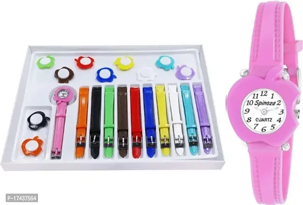 Cute Kids !! Defferent Color and Design Watch Set For Kids