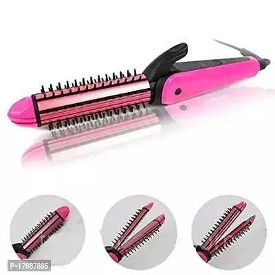 Best Quality Straightener Ns- 3 in 1 Curling Straightening Crimping in 1  Assured Color