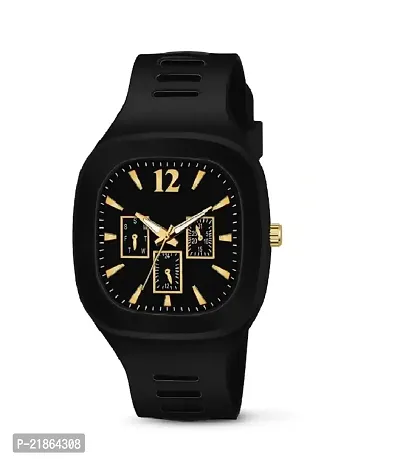 Embrace Timeless Elegance: The Analog Mirror Watch  ( black)-thumb0