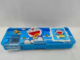 Art Plastic Small Pencil Box Multicolor Cartoon Pic With Calculator  Sharpener-thumb2