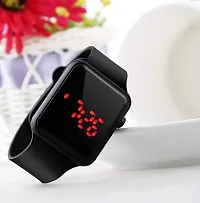 New LED Watch For Boys, Girls and Kids Digital Black Dial LED Watch For Kids Unisex-thumb1