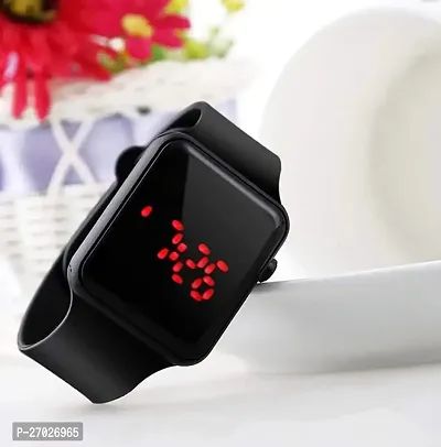 New LED Watch For Boys, Girls and Kids Digital Black Dial LED Watch For Kids Unisex-thumb2