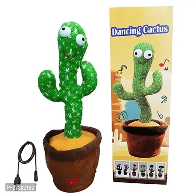 Dancing Cactus Toy: Talking, Singing, Dancing With USB Charging Cable-thumb2