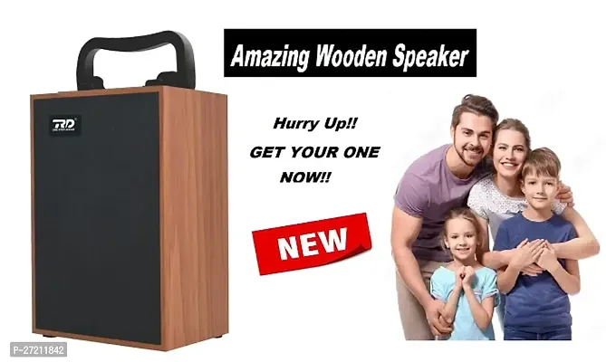 Amazing Black  Brown Wooden Wireless Bluetooth Speaker