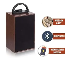Amazing Black  Brown Wooden Wireless Bluetooth Speaker-thumb2