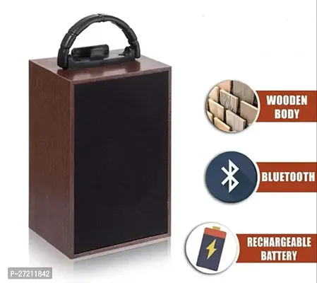 Amazing Black  Brown Wooden Wireless Bluetooth Speaker-thumb3