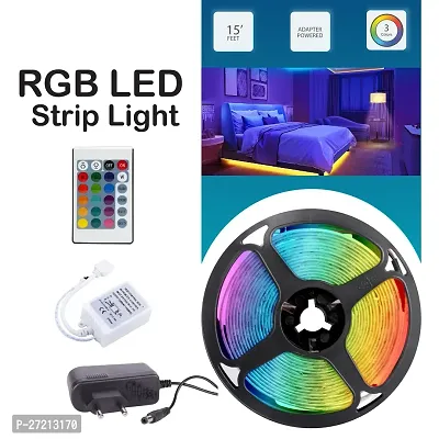 Dream light 5 Meter LED Strip Lights Waterproof LED Light Strip with Bright RGB Color Changing Light Strip with 24 Keys IR Remote Controller and Supply for Any Decorations (Multicolor)-thumb0