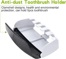 Toothbrush Holder with Cover Automatic Toothpaste Dispenser Set Dustproof-thumb2